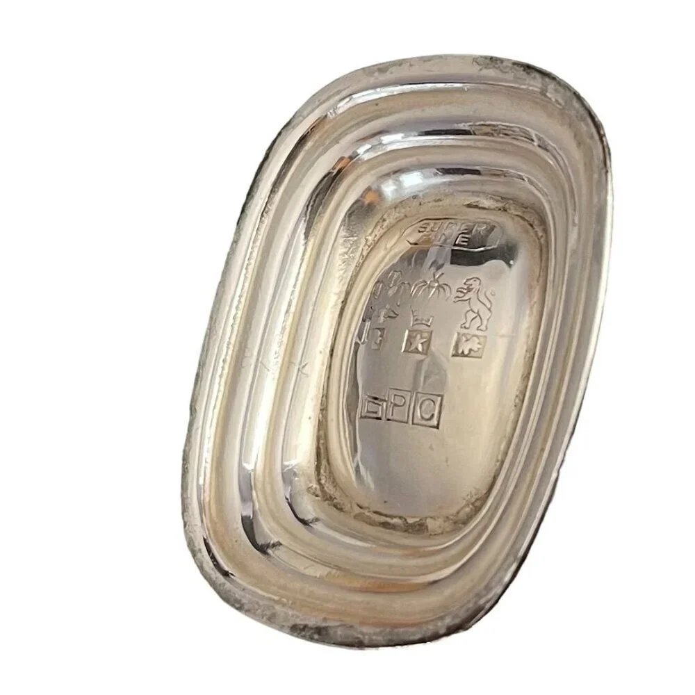 Two Silver Plate Salt Pepper Shakers Marked Super Fine EPC Electroplated Copper